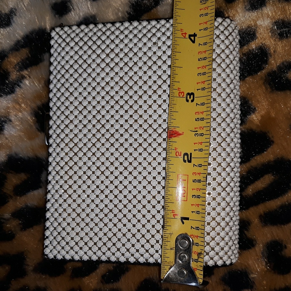 Whiting & Davis White Mesh Wallet Vintage